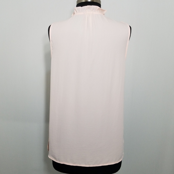 ✔ Talbots Ruffle Collar Partial Button Tank Blouse - Picture 4 of 7